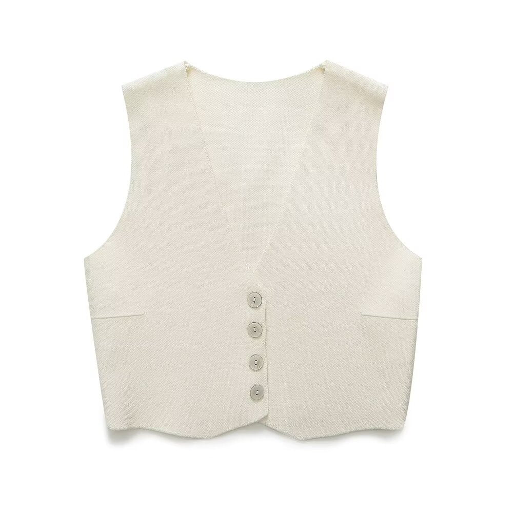 Hot girl knitted sleeveless short vest+knitted mini skirt