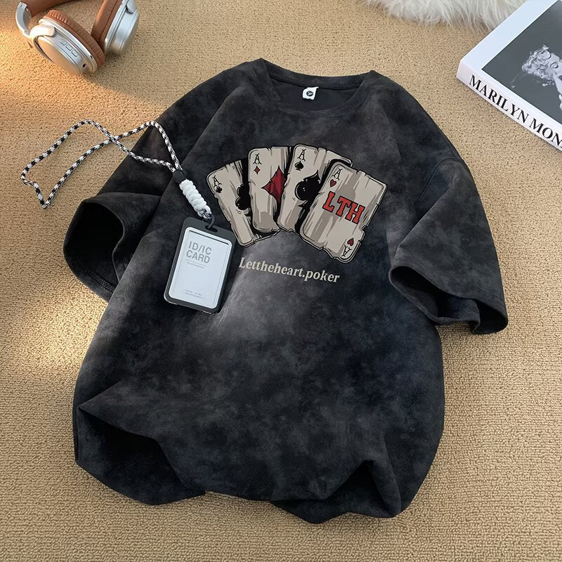 Men's Short Sleeve T-Shirt Casual Loose Fit Simple Trendy Crewneck Top