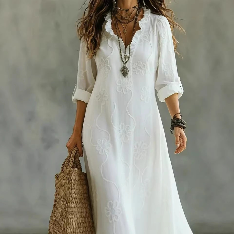 Fashion Lace Long Dress Spring Summer Style
