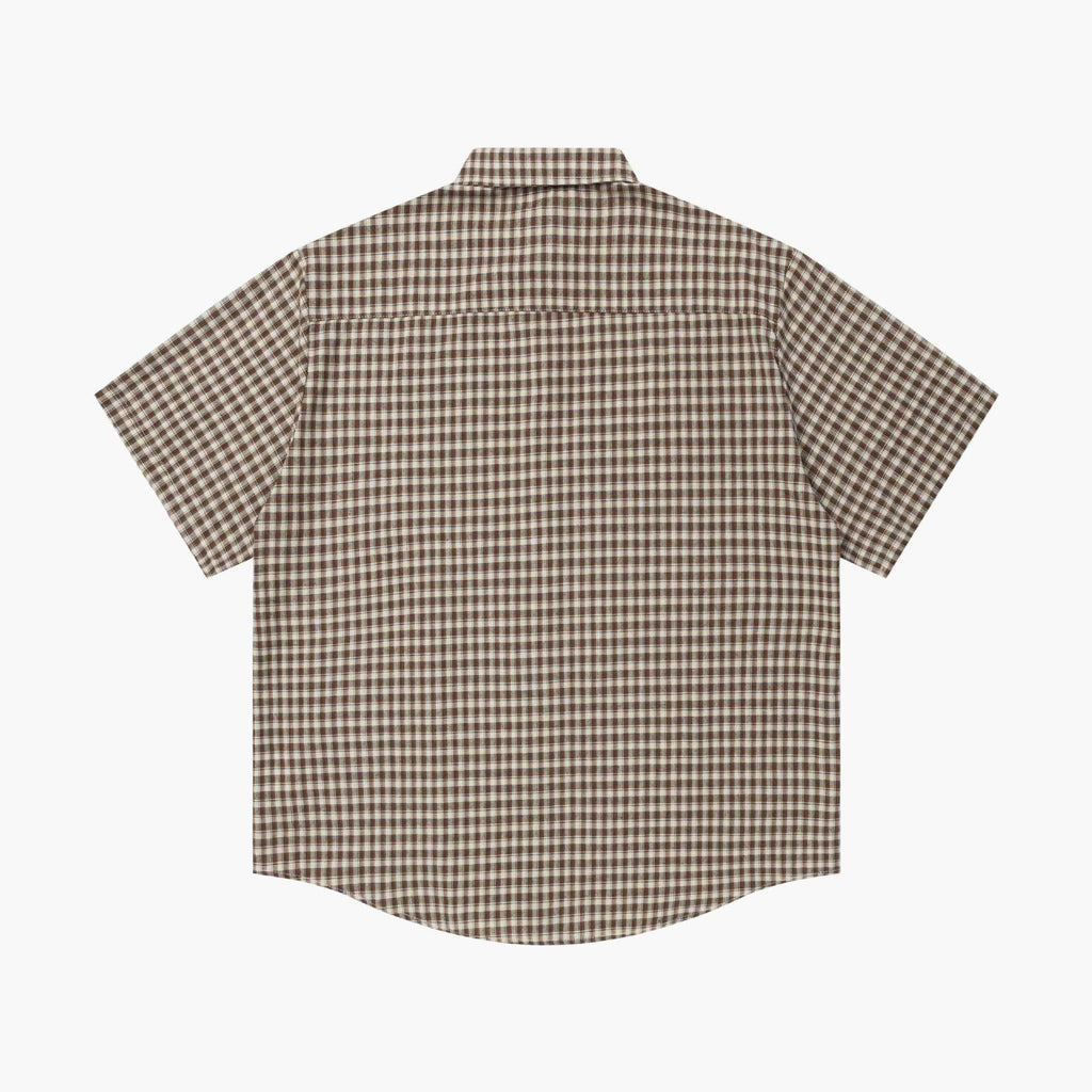 Trojan embroidery short sleeved shirt