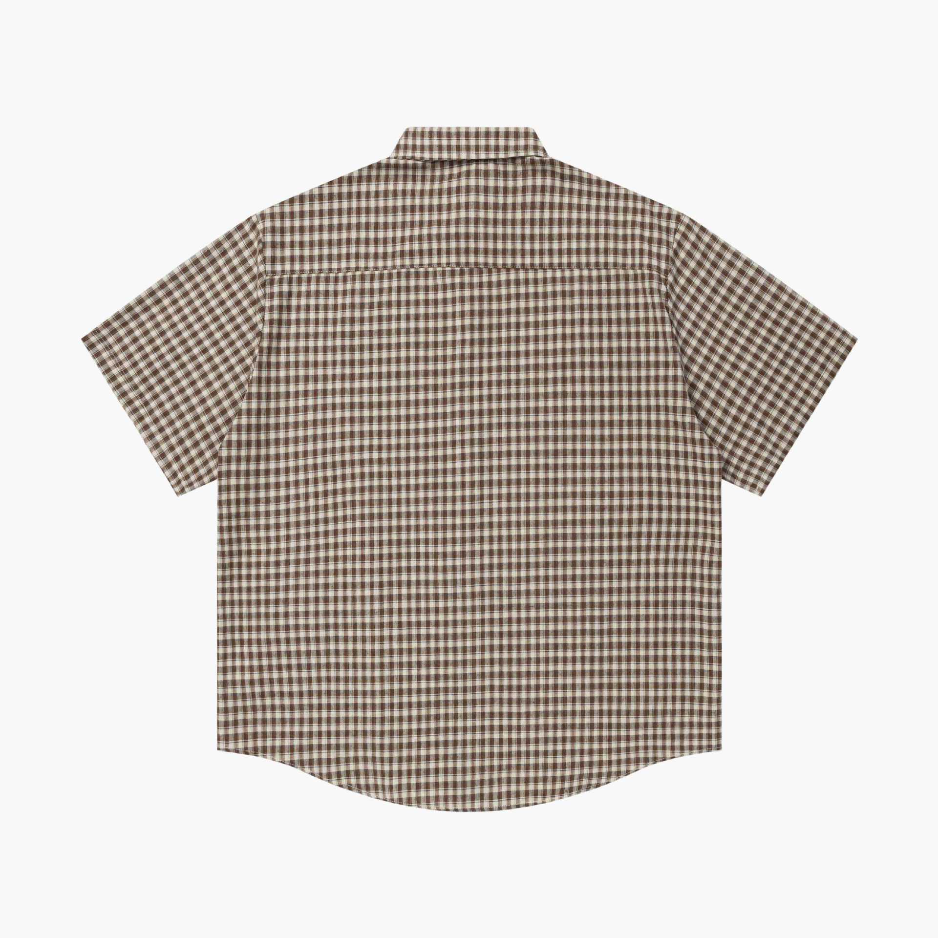Trojan embroidery short sleeved shirt