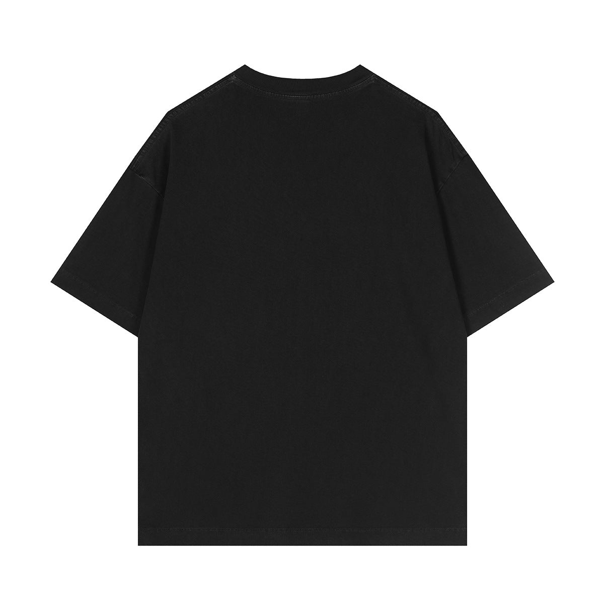 Digital letter printed short sleeved shirt