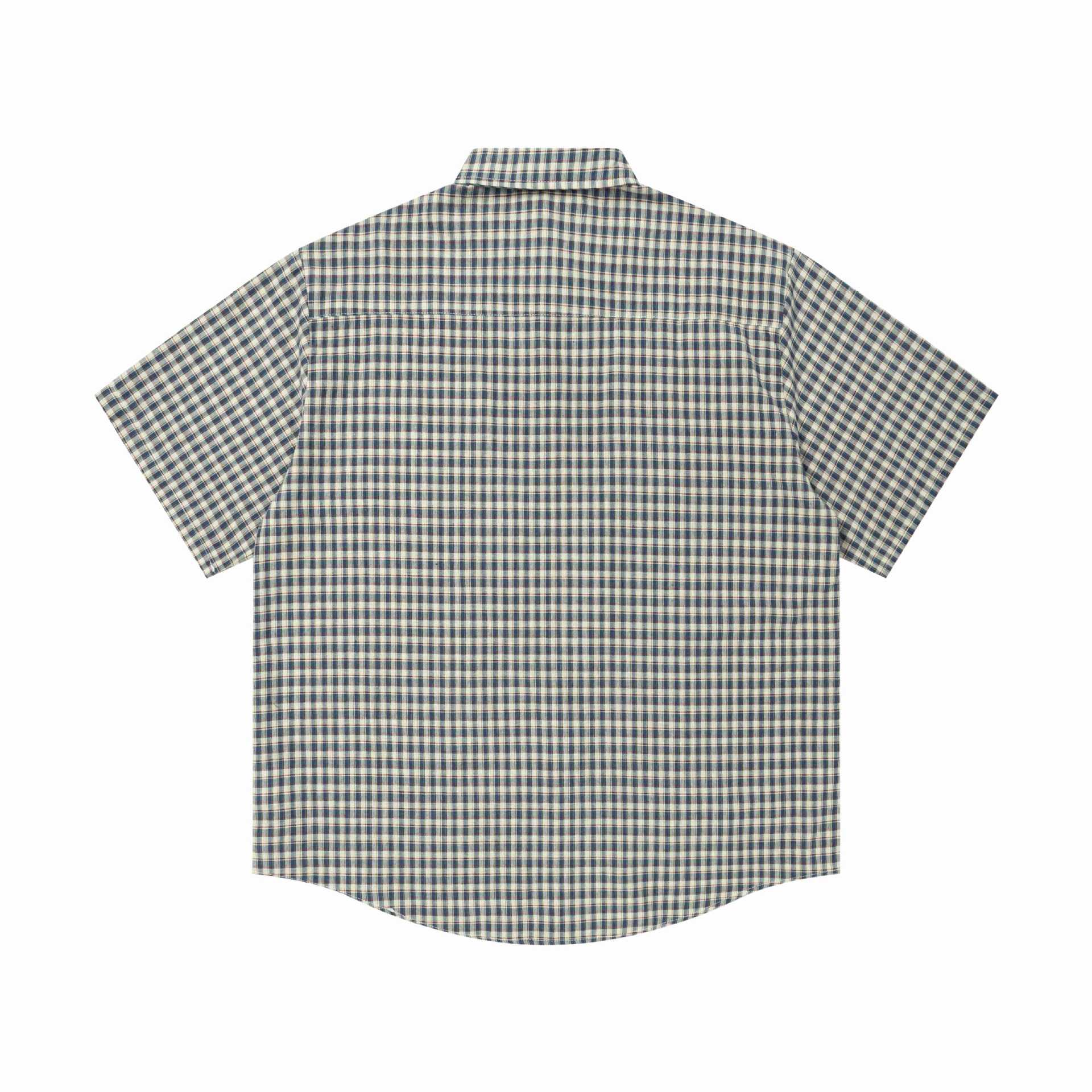 Trojan embroidery short sleeved shirt