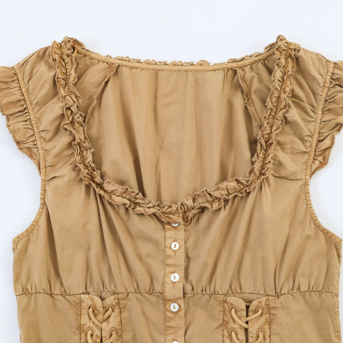 French gentle style effect poplin top