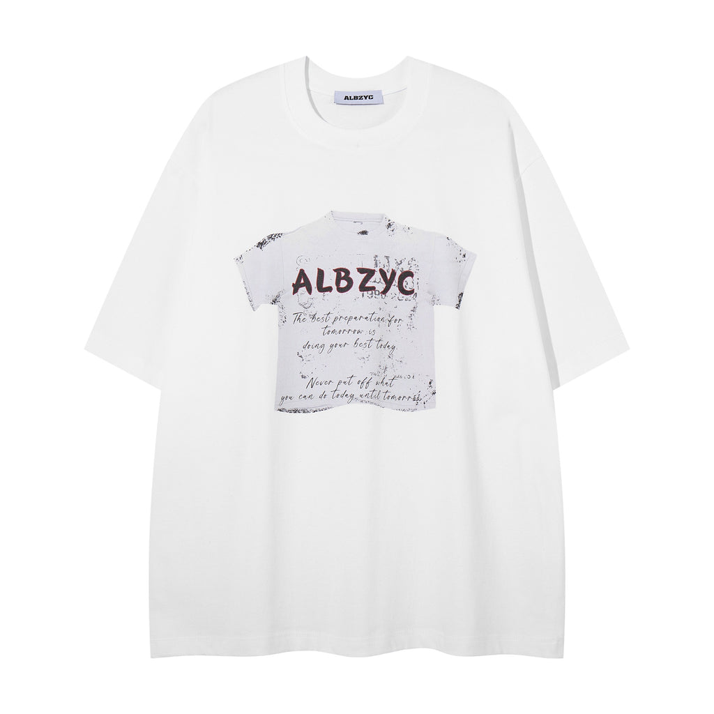 T-shirt printed short sleeved shirt
