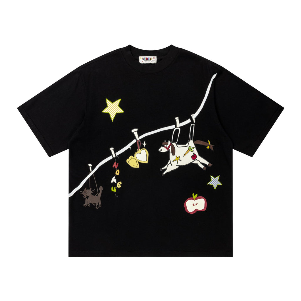 Hanging string puppet illustration short sleeved