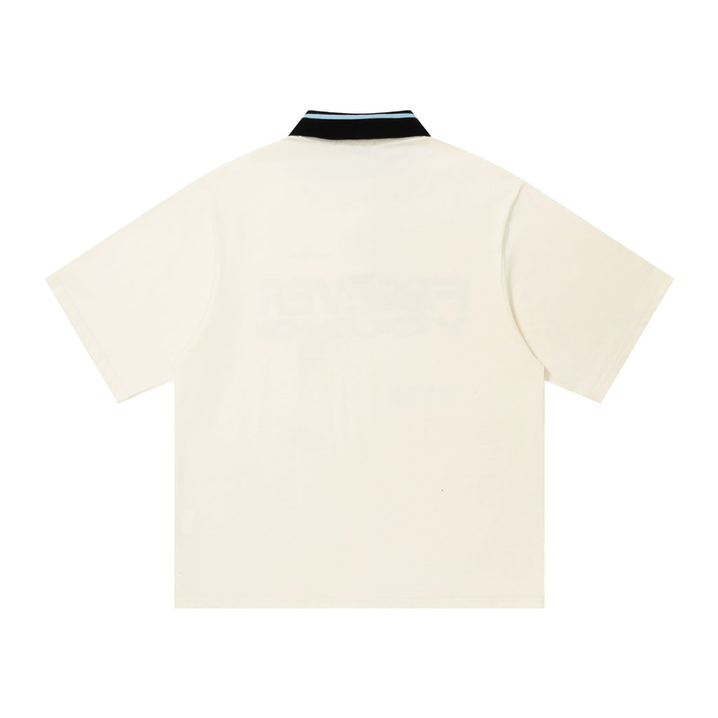 Letter graffiti short sleeved shirt