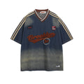 Make vintage gradient jerseys with short sleeves
