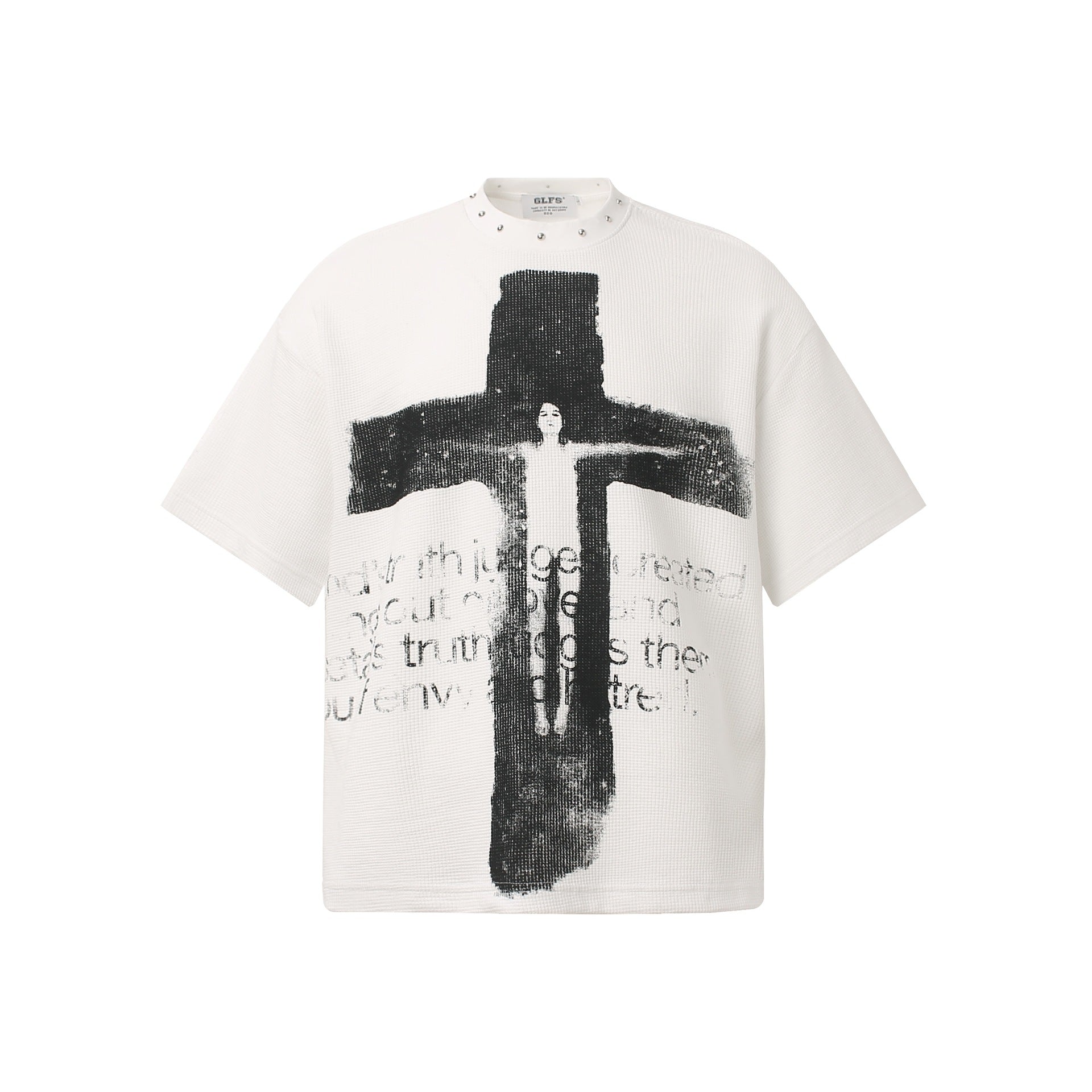 Wear and tear cross shaped short sleeves