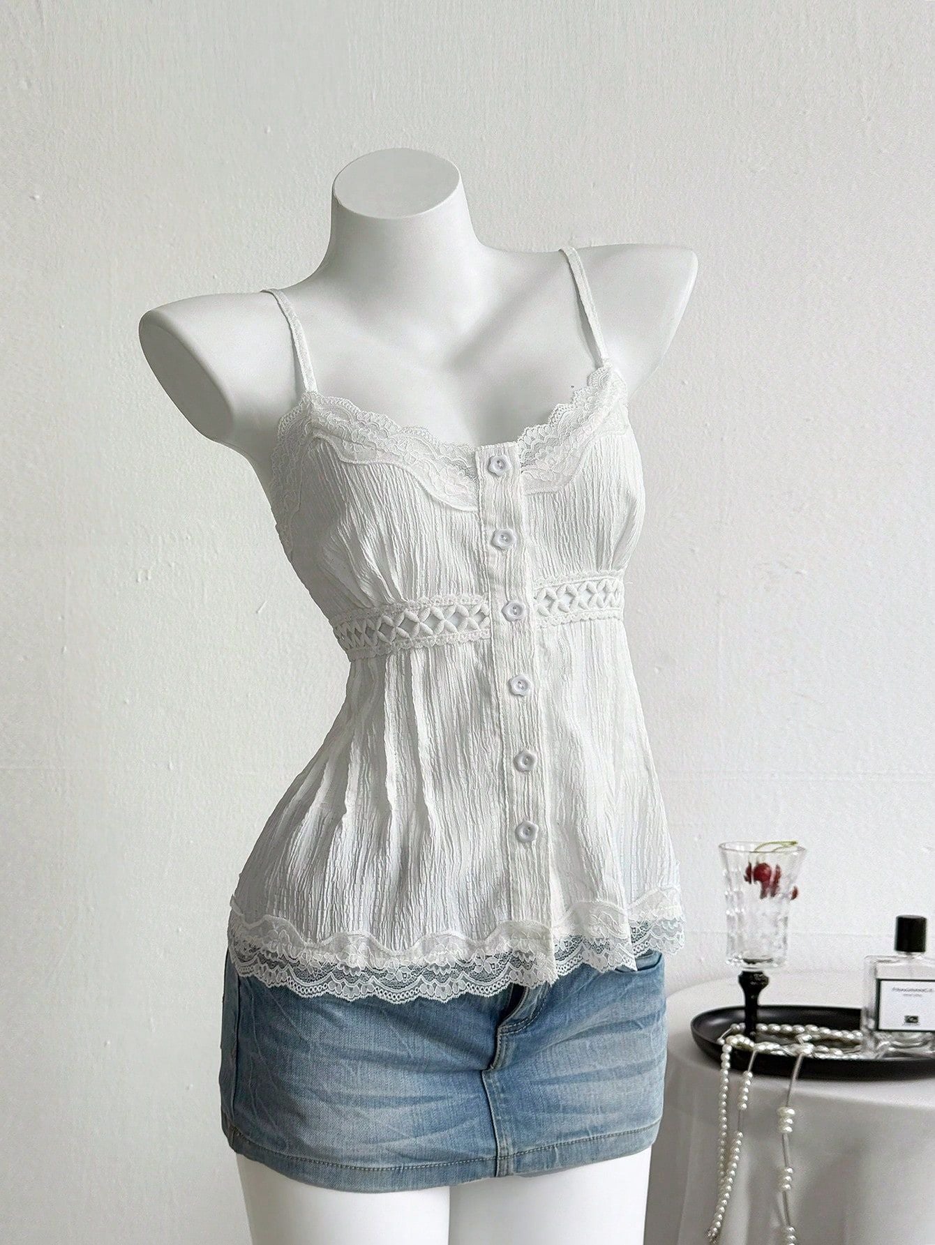 Lace slimming women's suspender