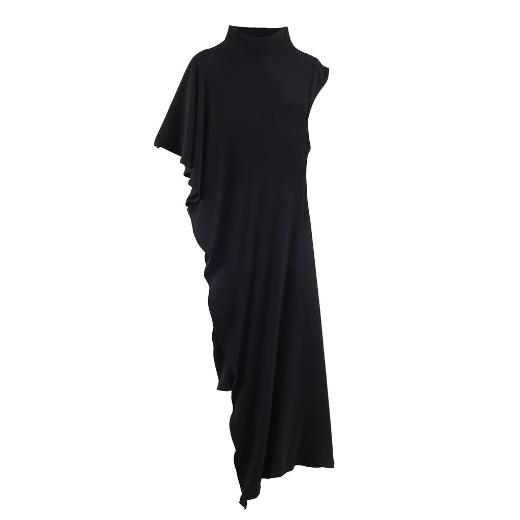Asymmetric pleated top with light mature style