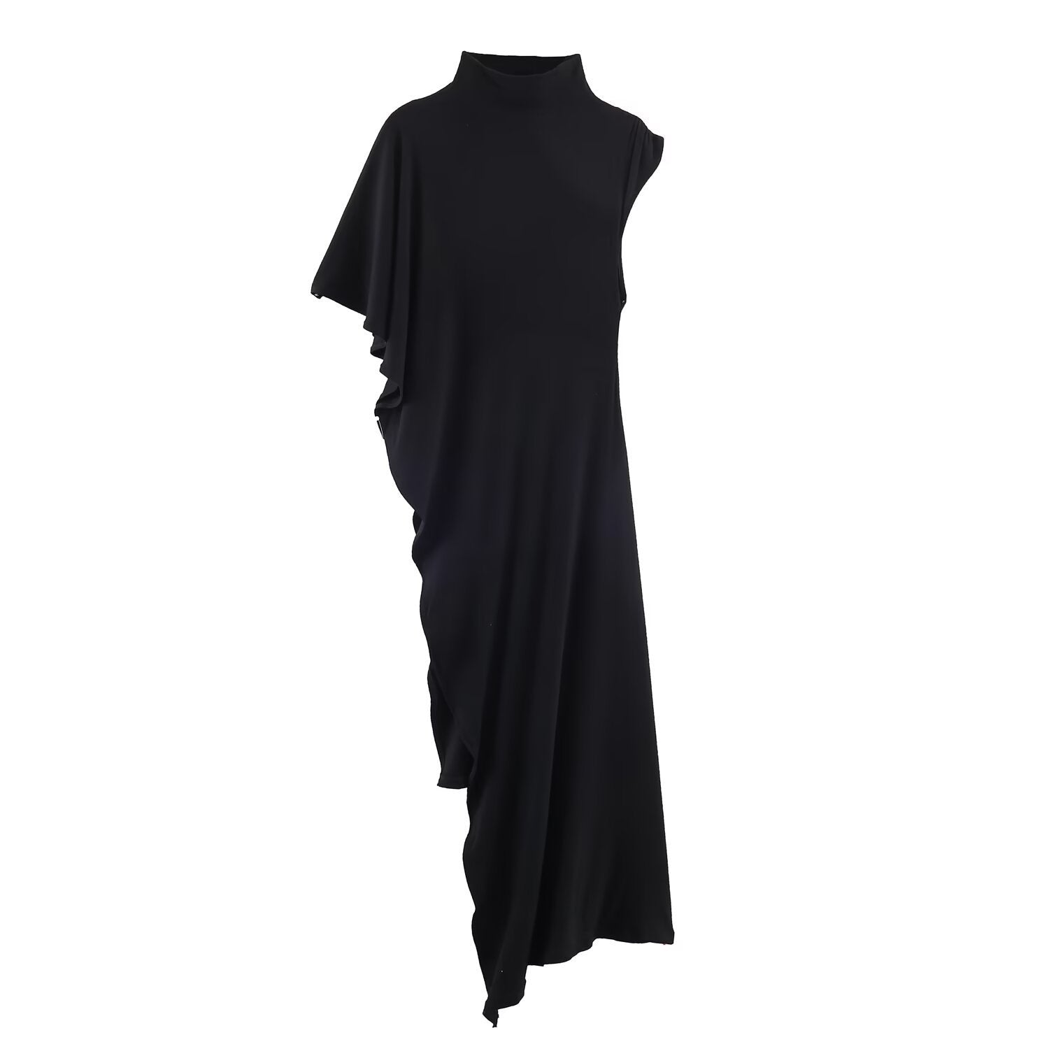 Asymmetric pleated top with light mature style