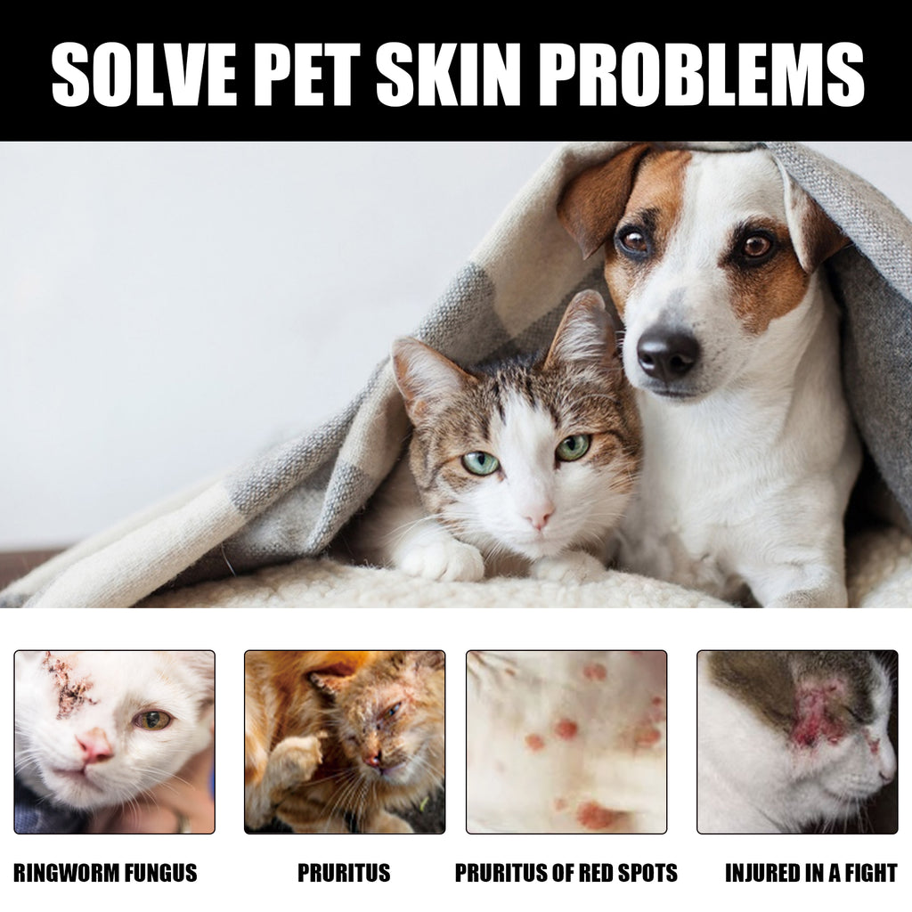 Yegbong Cat Ringworm Spray, Pet Cats Anti-Mite Cat Moss Care Skin External Use Anti-Itch Spray