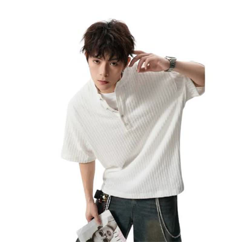 Men's Henry Neck Short Sleeve T-Shirt