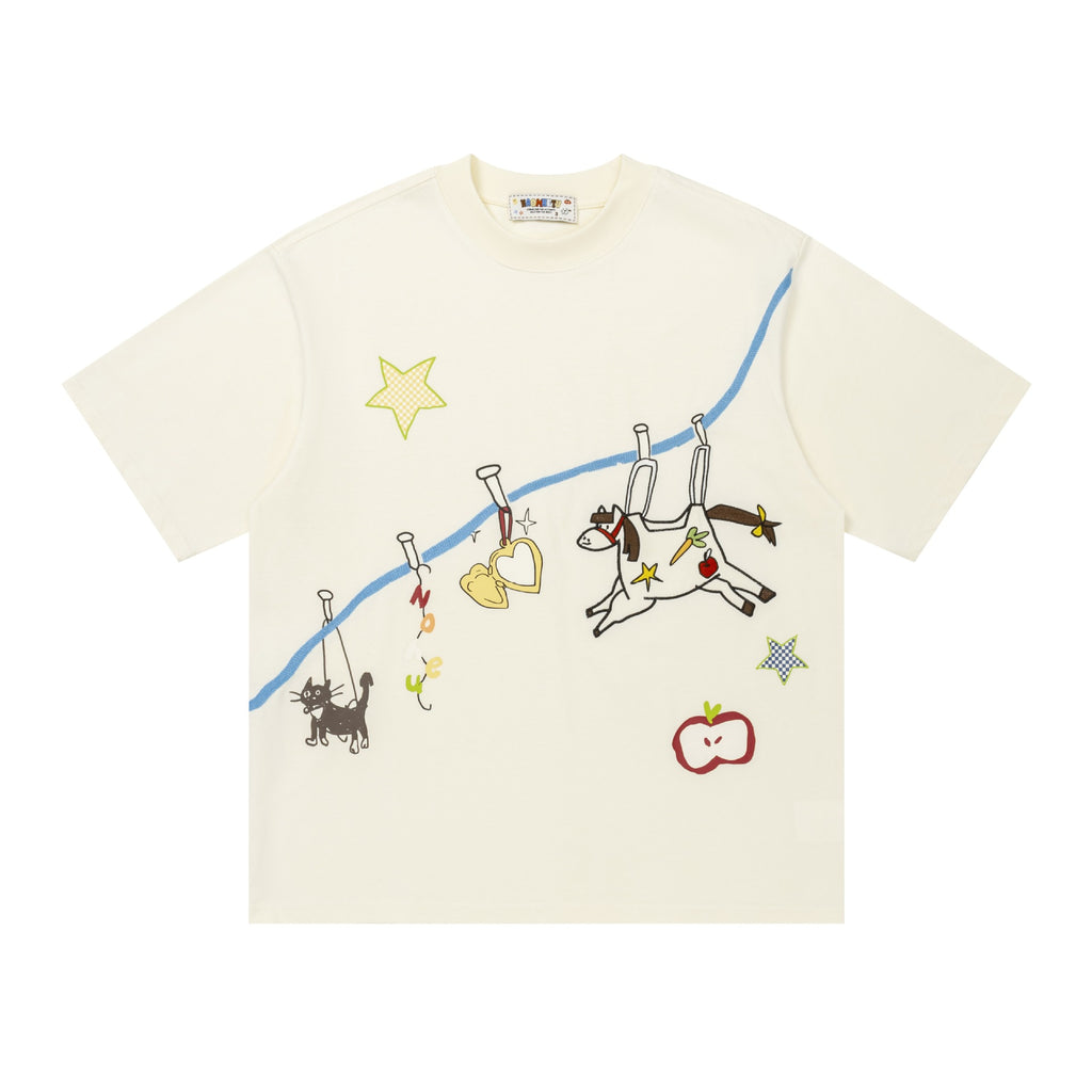 Hanging string puppet illustration short sleeved