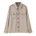 Minimally casual versatile forged face workwear shirt