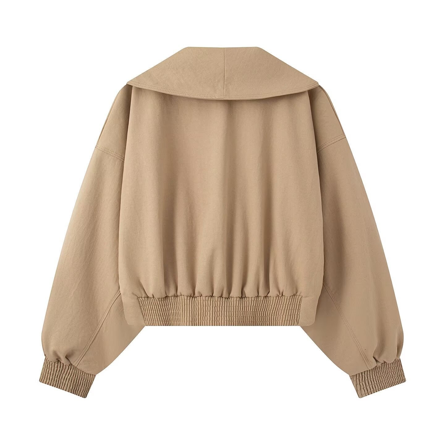 Long sleeved lapel casual versatile short jacket