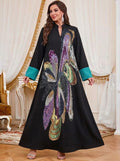 Long sleeved floral loose dress