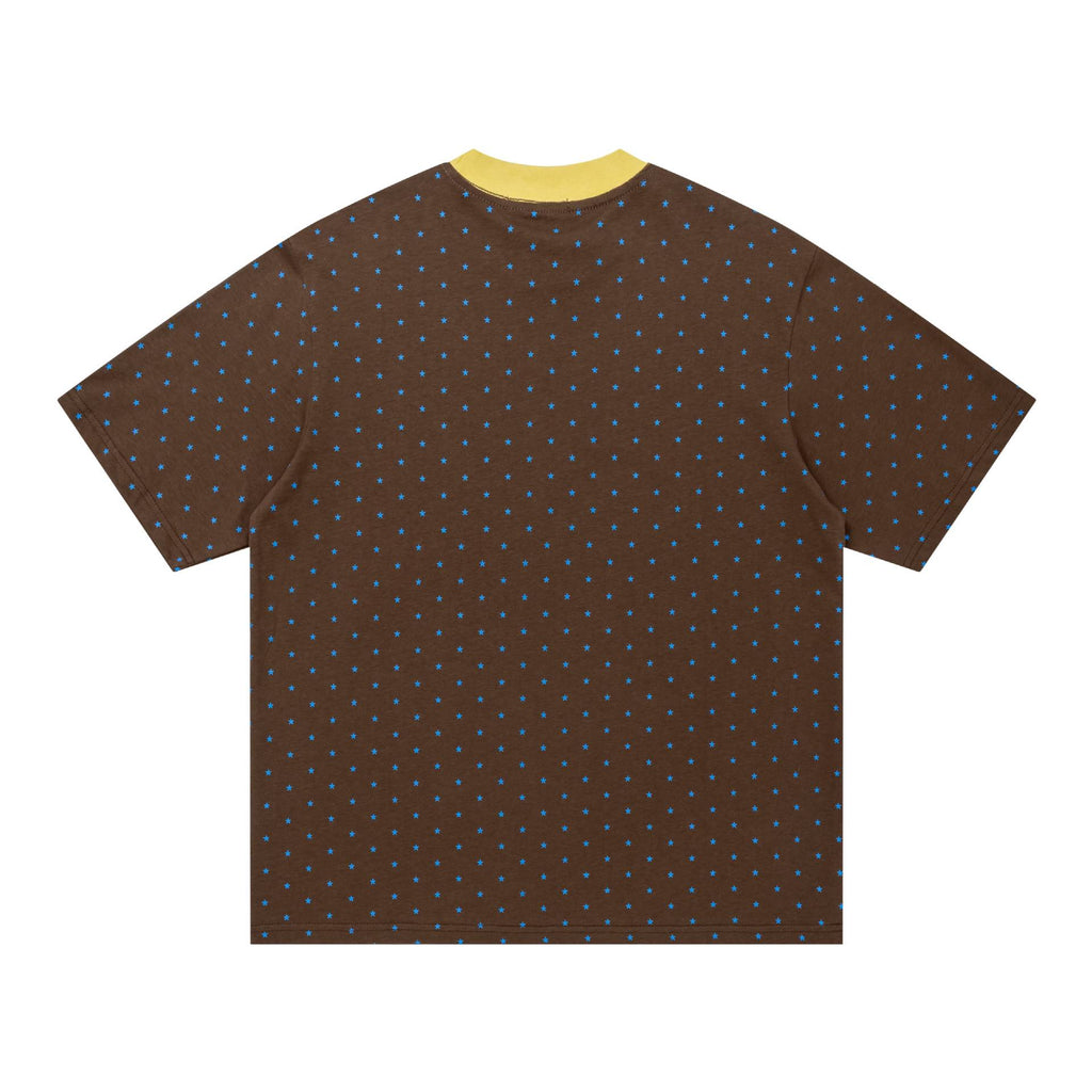 Wave Point Dog Illustration Short Sleeve