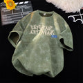 Men's Short Sleeve T-Shirt Loose Fit Tie-Dye Top Shirt