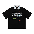 Letter graffiti short sleeved shirt