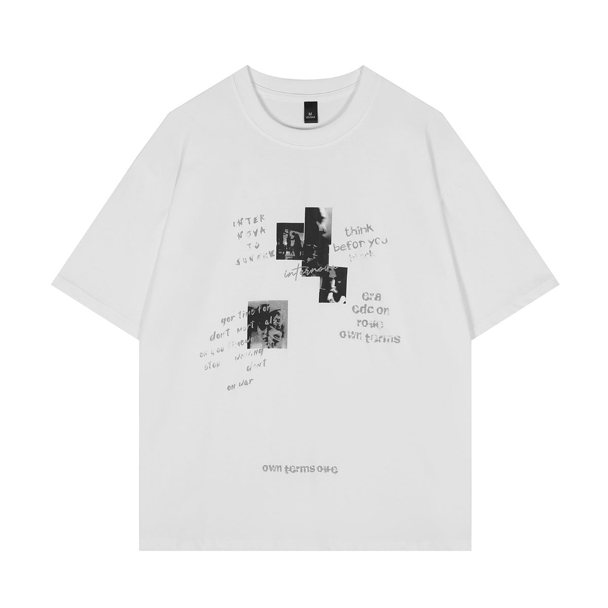 Collage portrait short sentence short sleeved