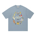 Circular cartoon short sleeved shirt