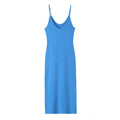 Hot girl knitted camisole wrapped buttocks long skirt
