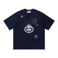 Fun fruit embroidery short sleeved shirt