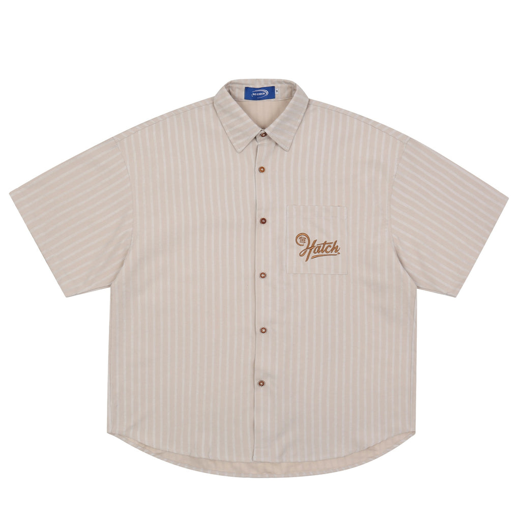 Minimalist striped short sleeved shirt