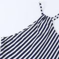 Slim fit diagonal striped printed asymmetric camisole skirt