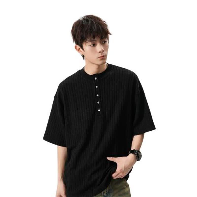 Men's Henry Neck Short Sleeve T-Shirt