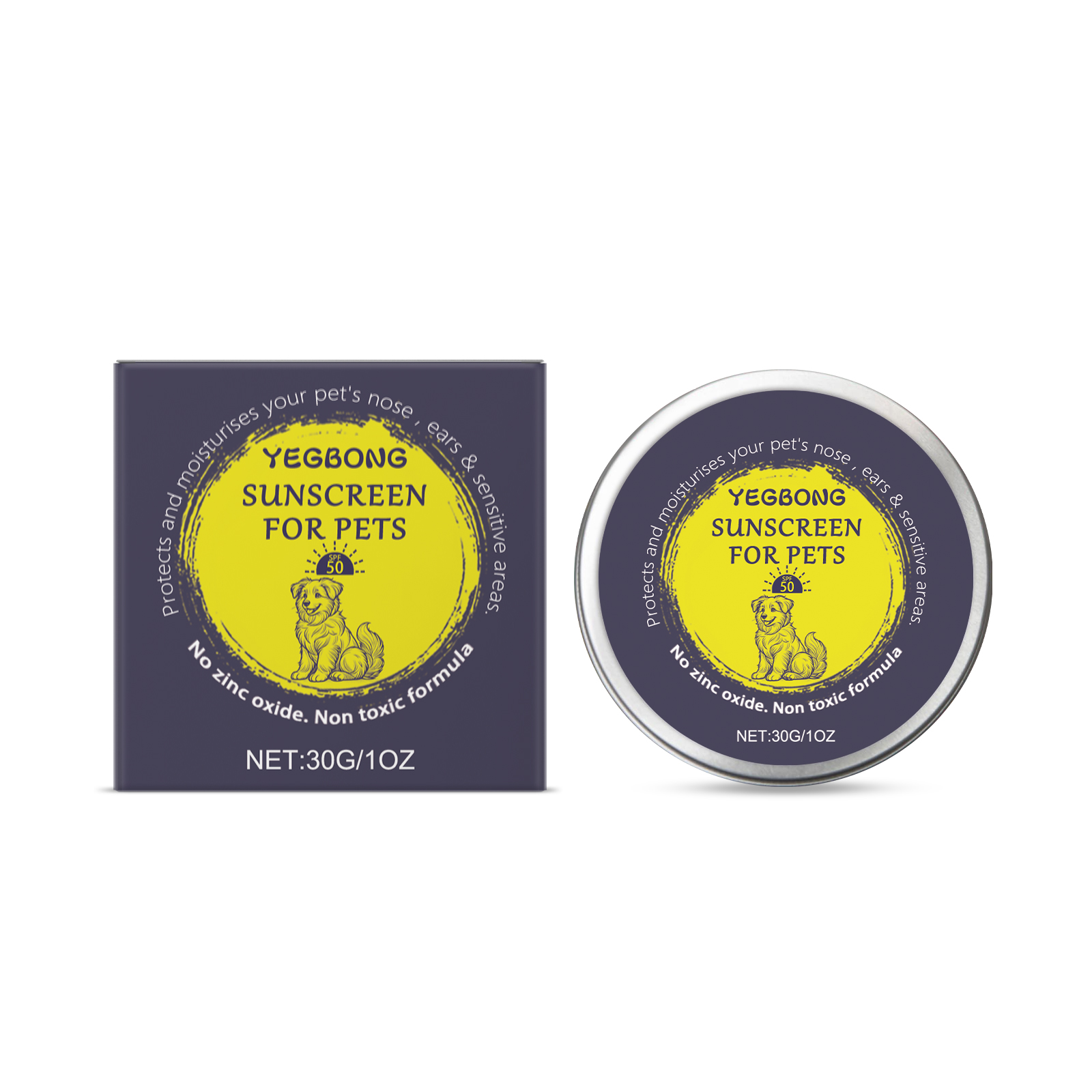 Yegbong Pet Protective Cream, Gentle Ingredients That Soothe, Care For And Clean Your Pet's Skin. It Is Suitable For Daily Use By Cats And Dogs