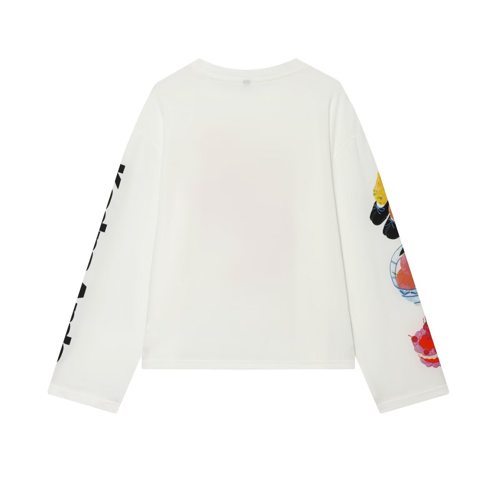Simple style casual loose printed long sleeved T-shirt