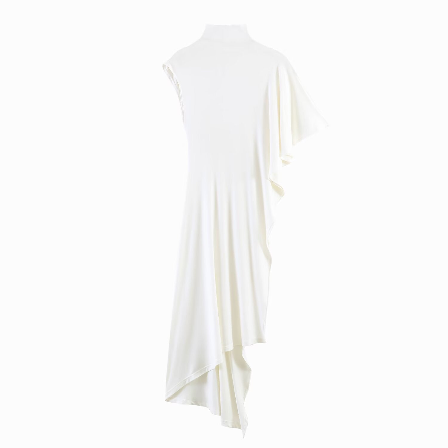 Asymmetric pleated top with light mature style