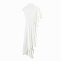 Asymmetric pleated top with light mature style