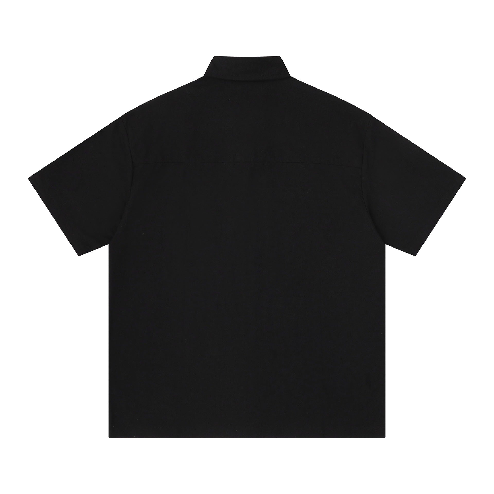 Portrait text printed short sleeved shirt