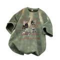 Short Sleeve T-Shirt Tie-Dye Oversized Trendy Couple Round Neck Loose Top