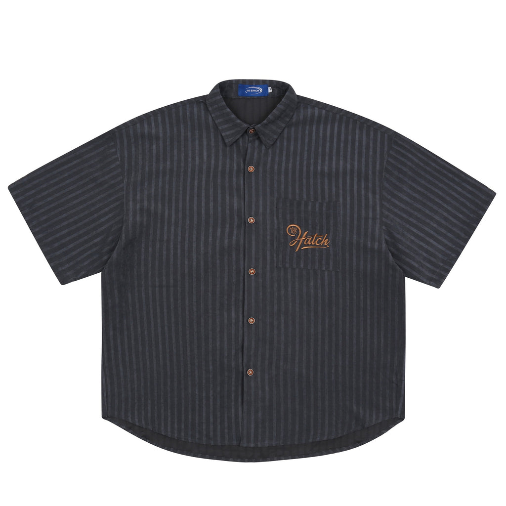 Minimalist striped short sleeved shirt