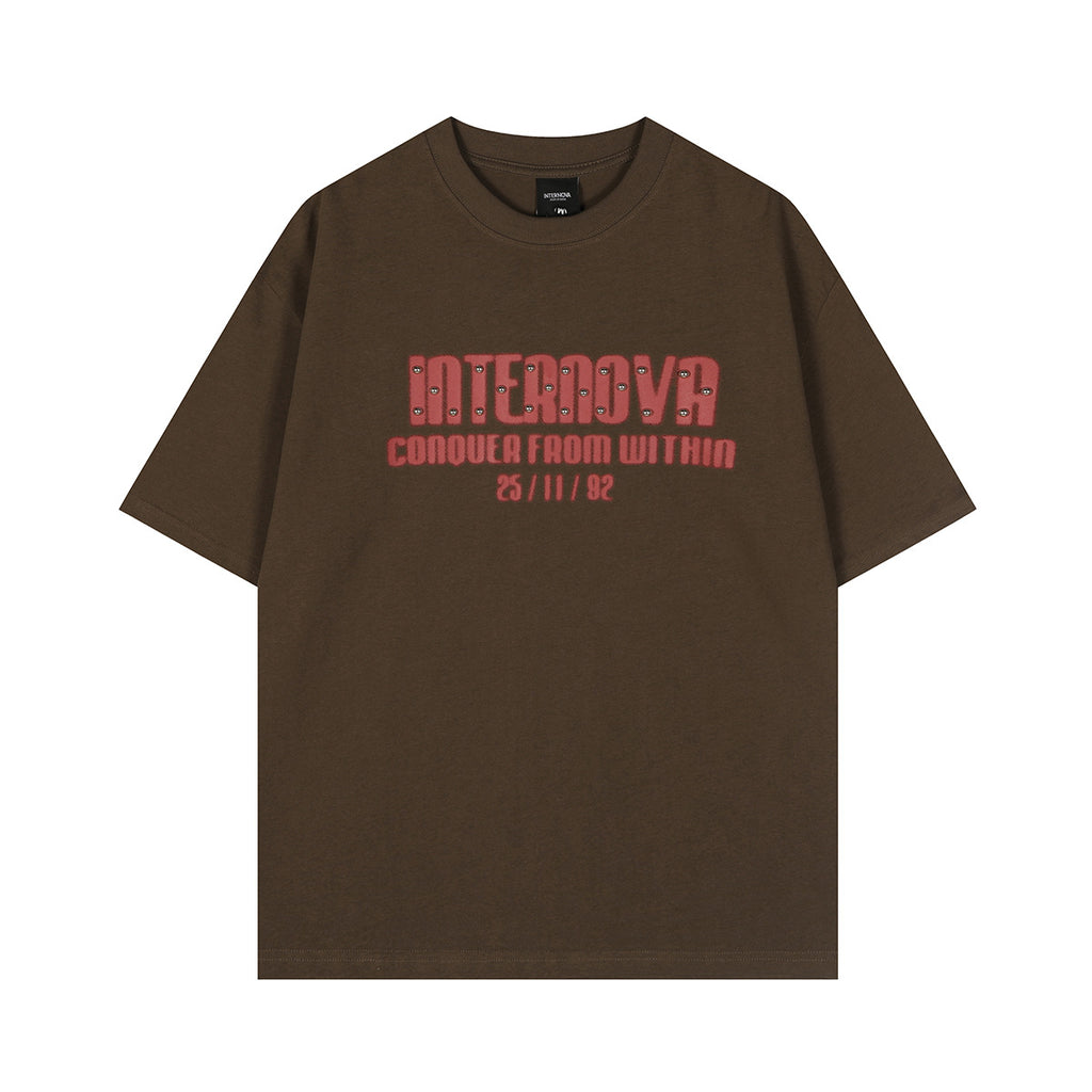 Rivet letter slogan short sleeved