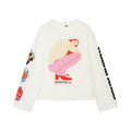 Simple style casual loose printed long sleeved T-shirt