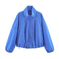 Casual versatile pleated nylon jacket
