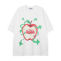 Apple printed short sleeved shirt
