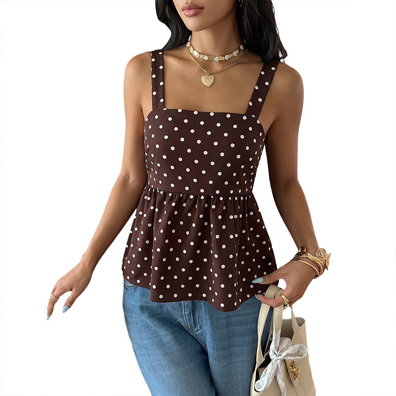 Wave point camisole vest for women
