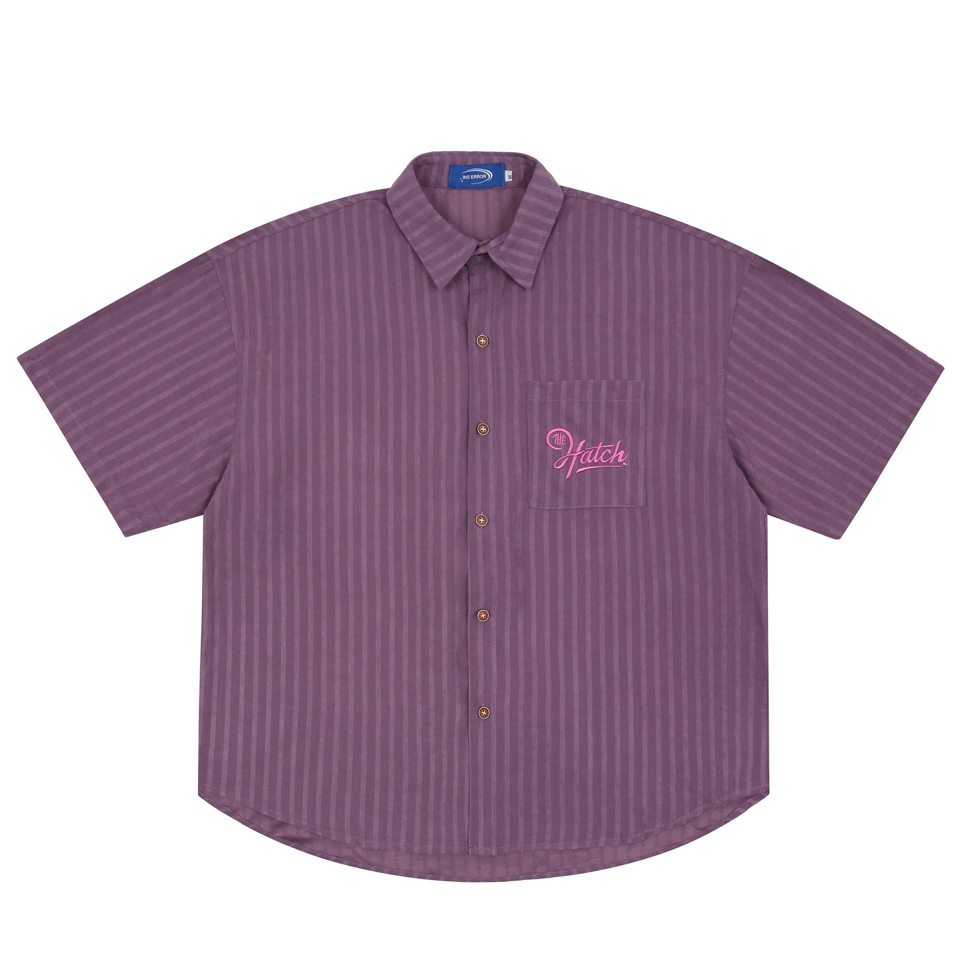 Minimalist striped short sleeved shirt