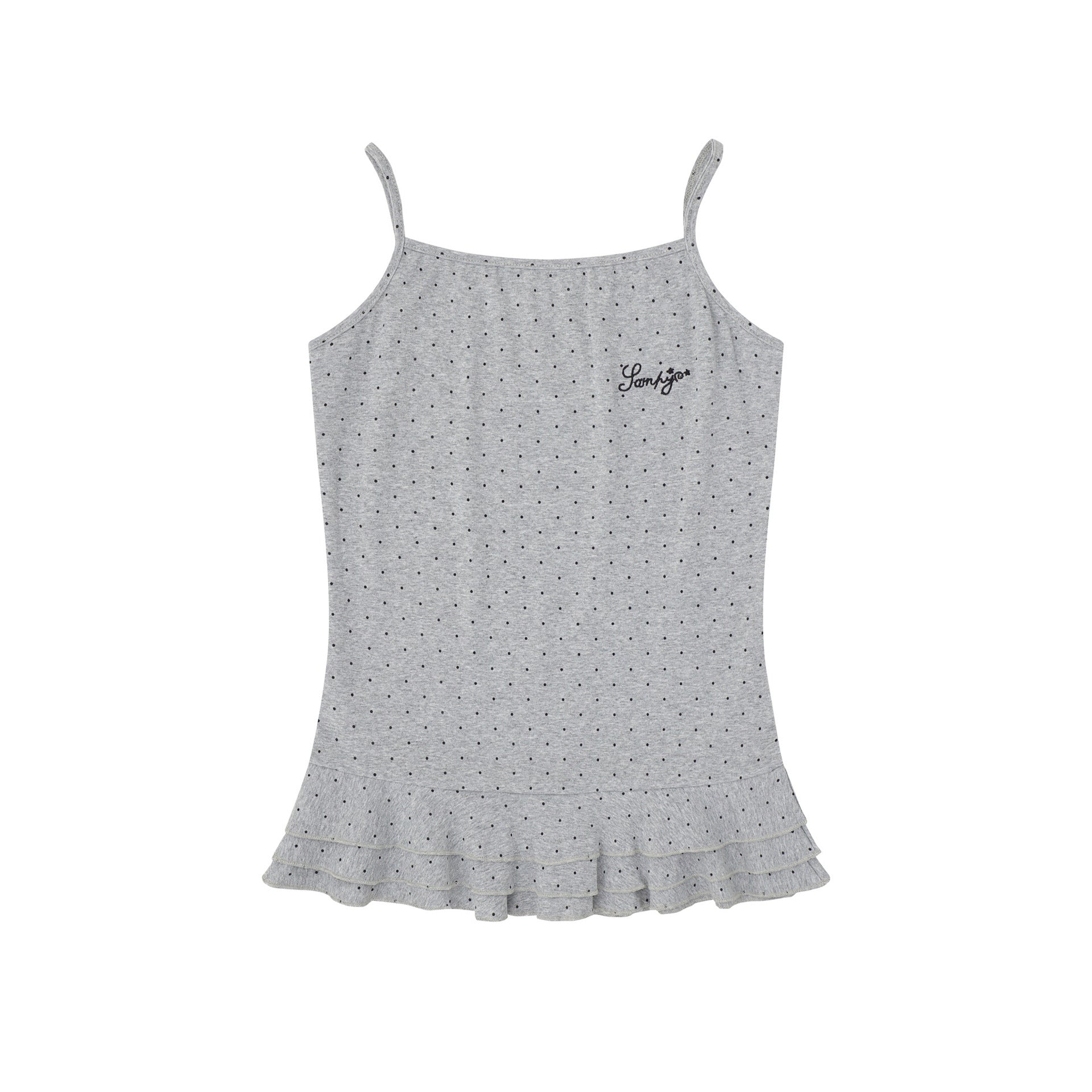 Romantic Ruffled Strap Top for Women,  Slim Fit Inner Layer or Outer Wear