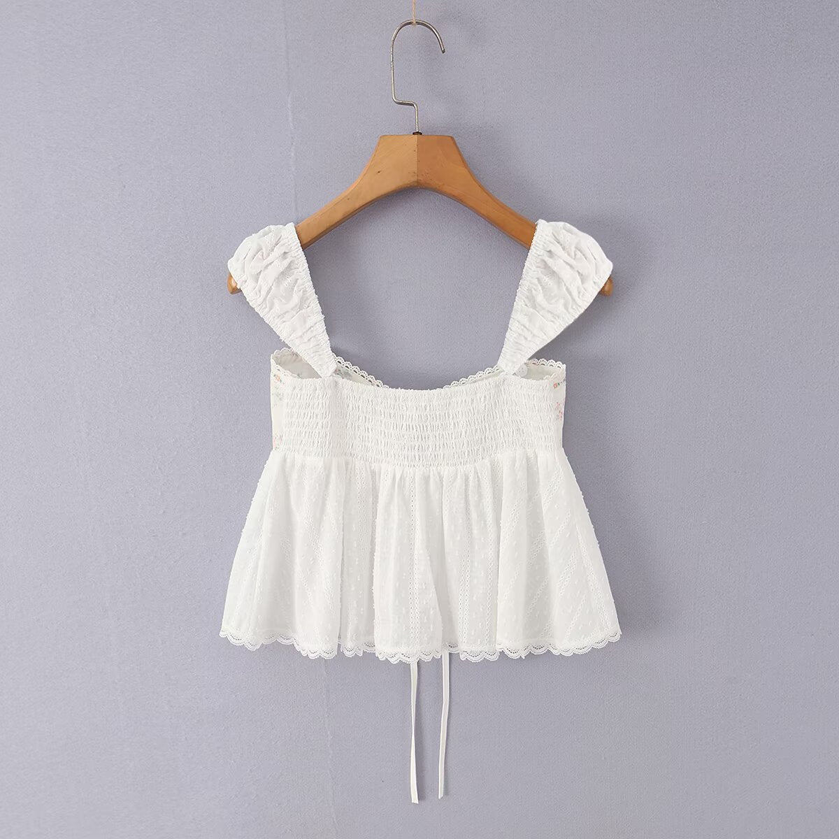 Pure Desire Style Printed Splicing Small Top+Cotton Half Skirt Set