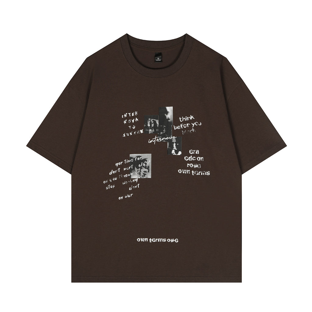 Collage portrait short sentence short sleeved
