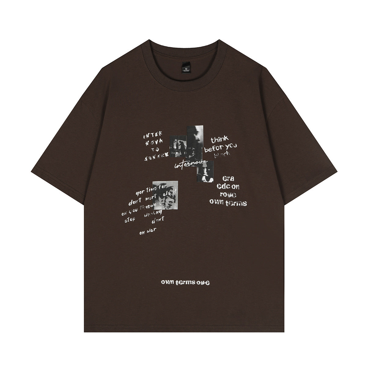 Collage portrait short sentence short sleeved