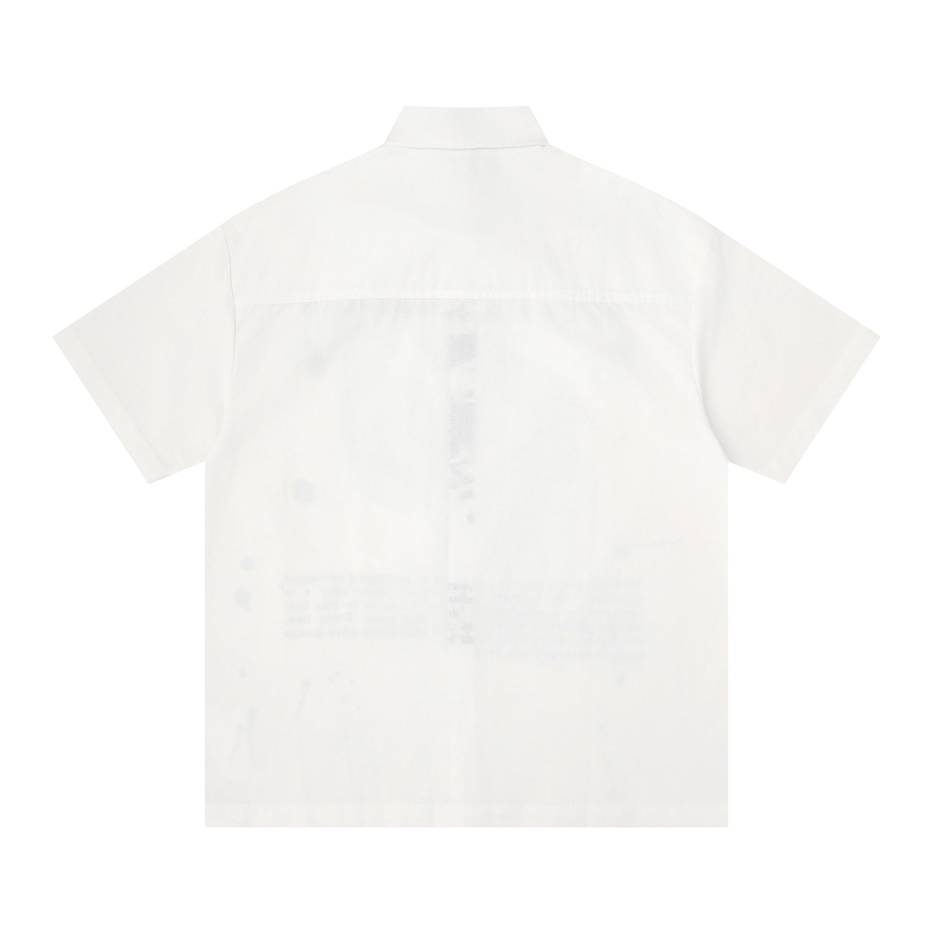 Portrait splashed ink text short sleeved